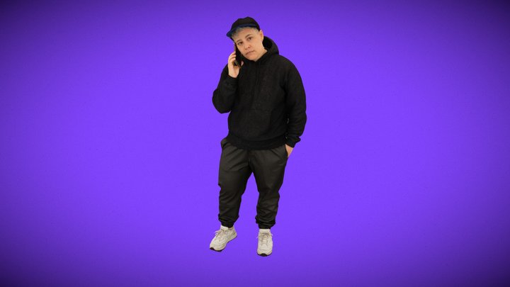 Lauryn_Siegel-Phone_pose_1m_mesh 3D Model
