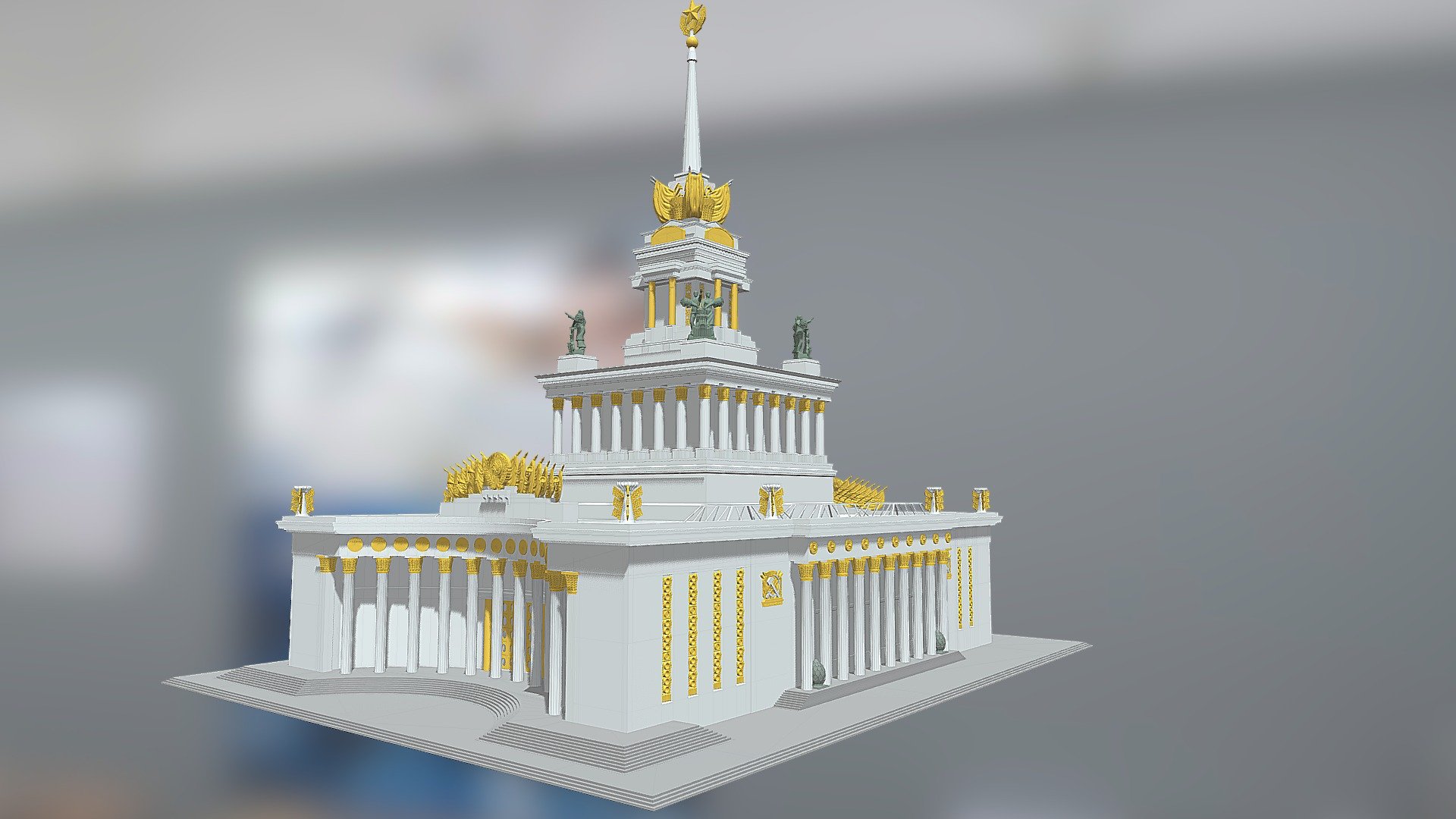 Павильон N1, ВДНХ, Москва - 3D model by Slawa_L [d54a2e7] - Sketchfab