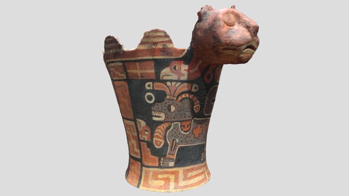 Cougar ceramic censer 3D Model