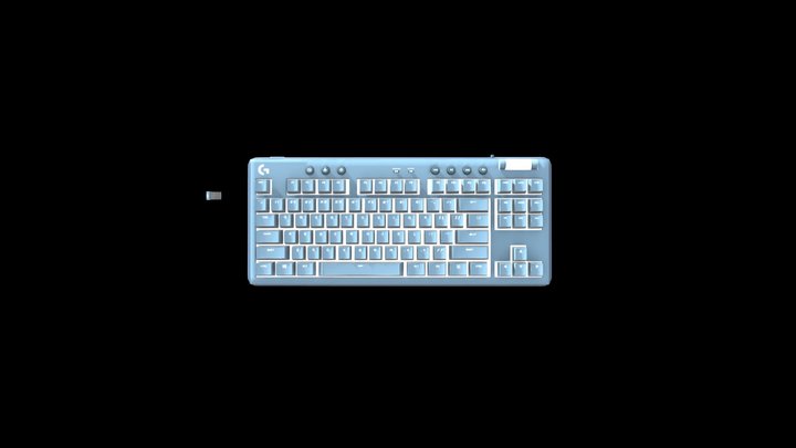 Teclado Gaming Logitech G715 Azul 3D Model