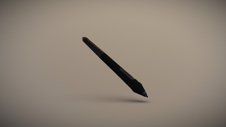 3 Button Pen 3D Model