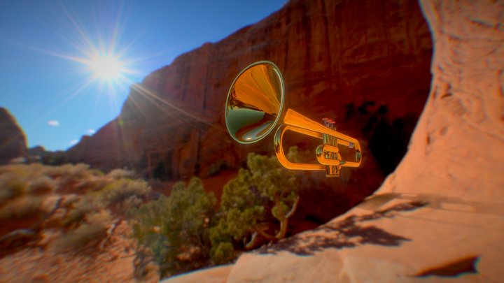 Trumpet outdoors