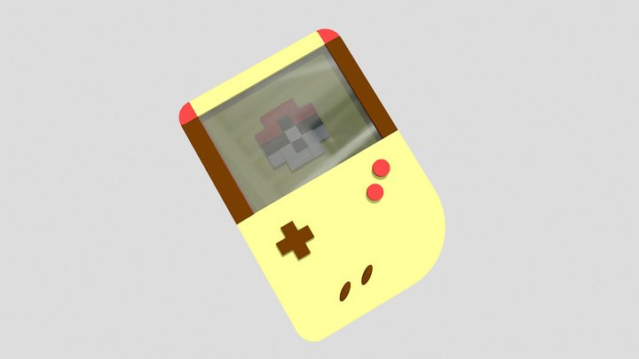 GameBoi Pikachu edition 3D Model