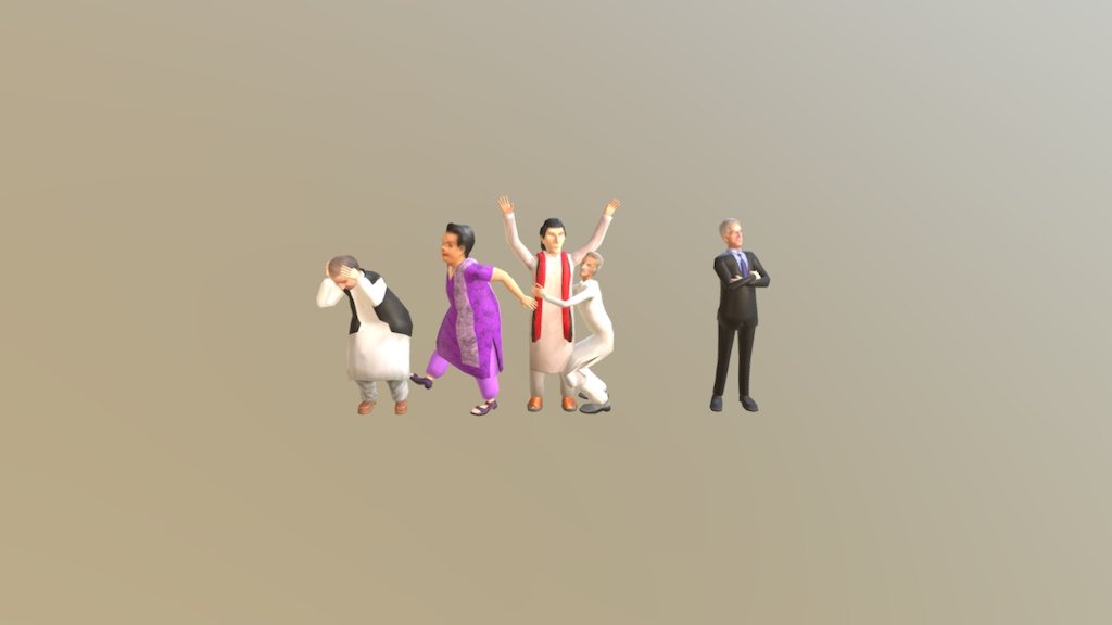 Low Poly 3D models of Pakistani Politicians