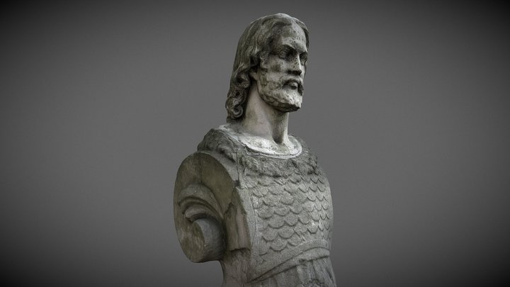 Statue of Hermes, Brussels park 3D Model