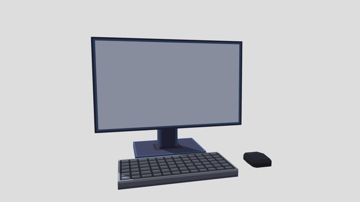 Low Poly Computer 3D Model