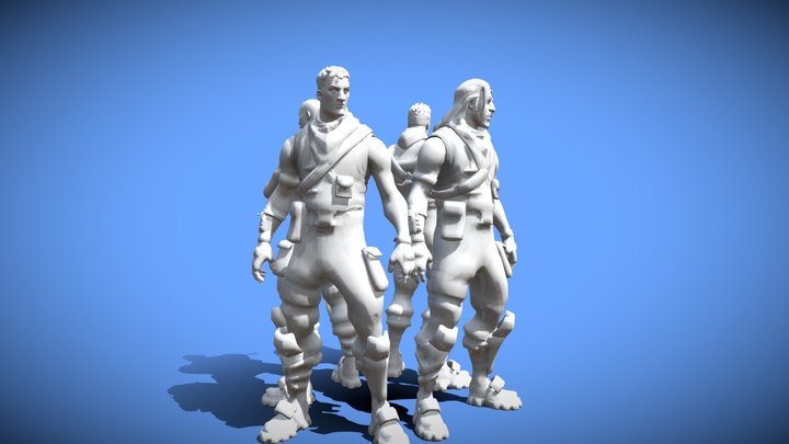 Archetype Fortnite Skin T-Pose RIGGING low-poly 3D print model