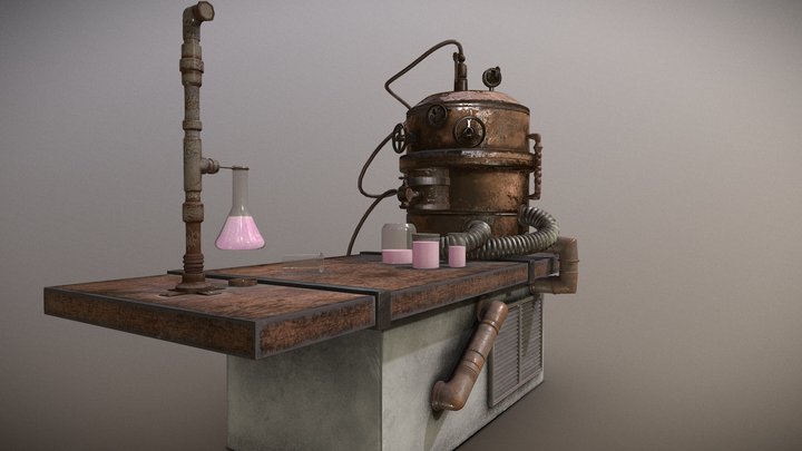 3D Chemical Machine 3D Model