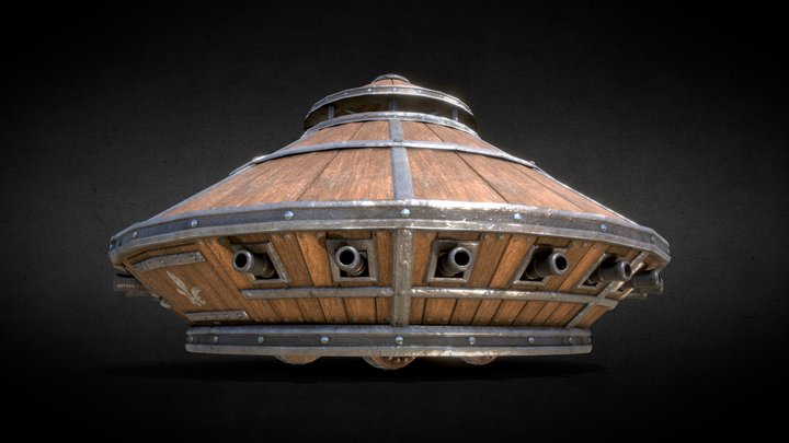 Da Vinci's Armoured Vehicle 3D Model
