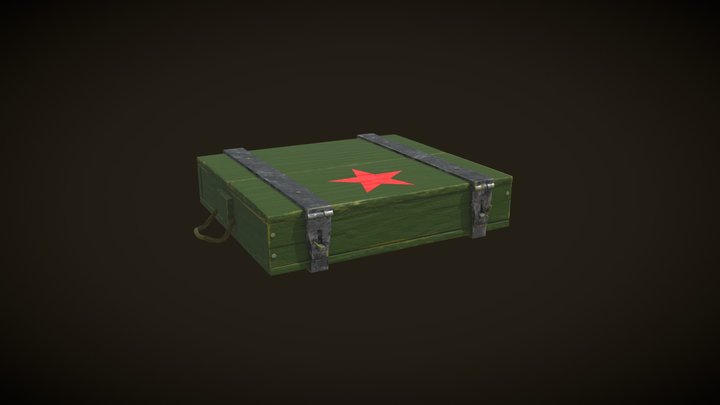 Simple Military Crate 3D Model