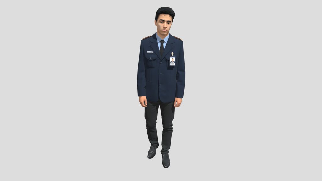 Cadet Portrait In Navy Uniform