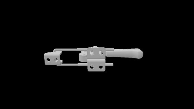 Horizontal fixing toggle clamp and hook 3D Model
