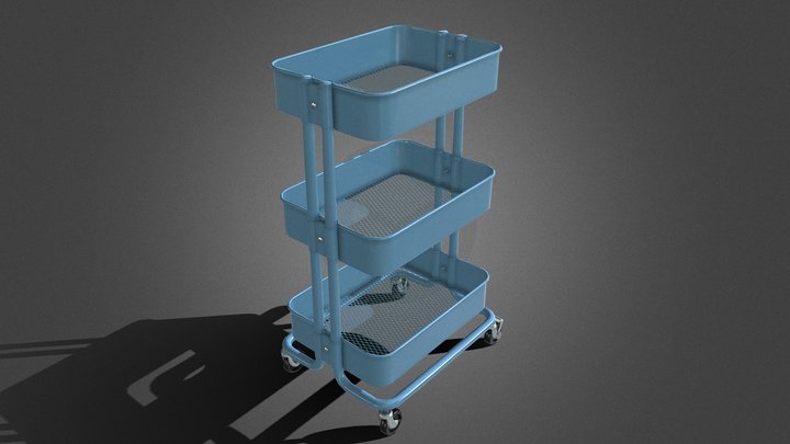 IKEA RASKOG Blue utility trolley