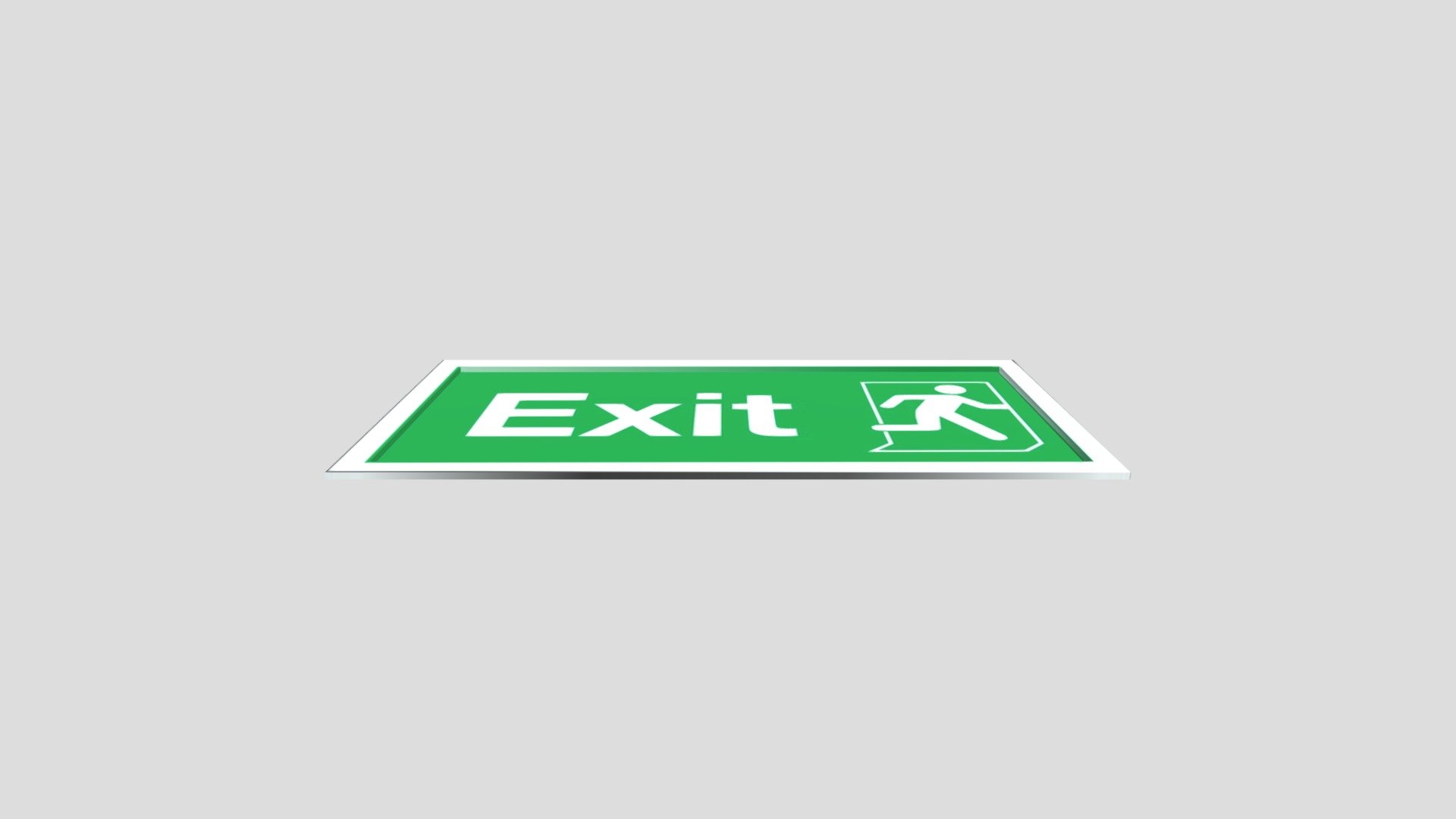 Exit Sign Download Free 3D model by vietp6105 [d554b03] Sketchfab