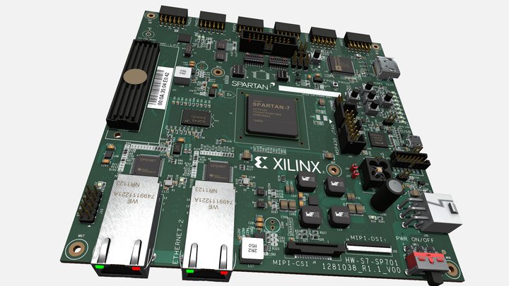 SP701  Spartan-7 FPGA Evaluation Kit XILINX 3D Model