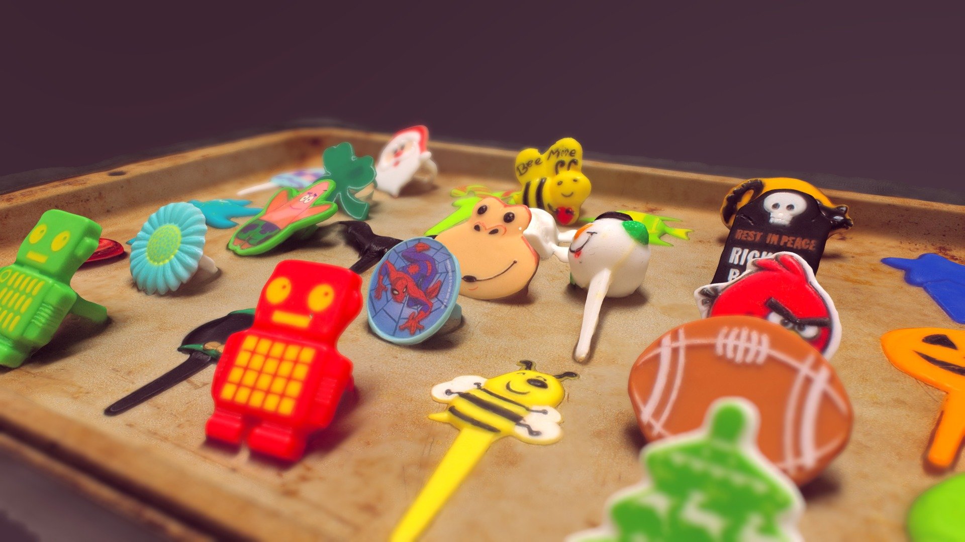 An Assortment of Cupcake Toppers