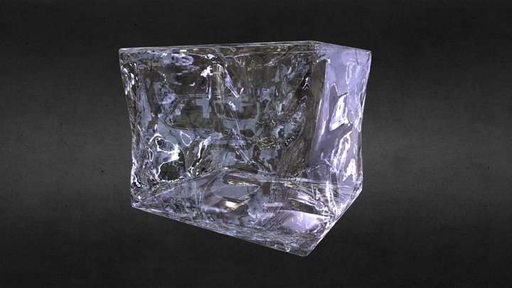 Ice Cube Texture 3D Model