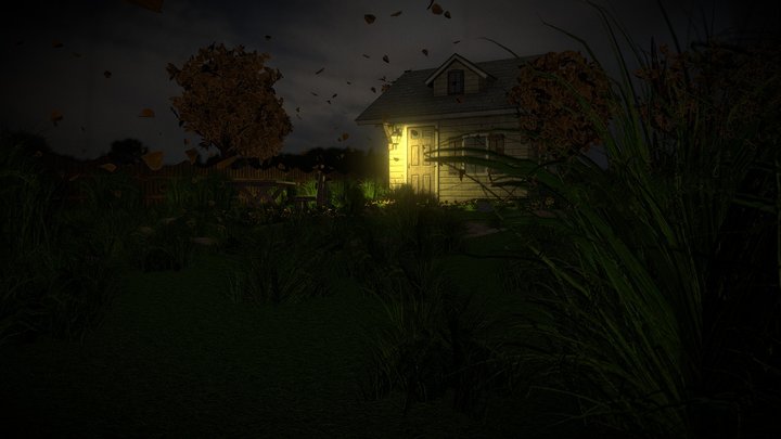 The House in the Night 3D Model
