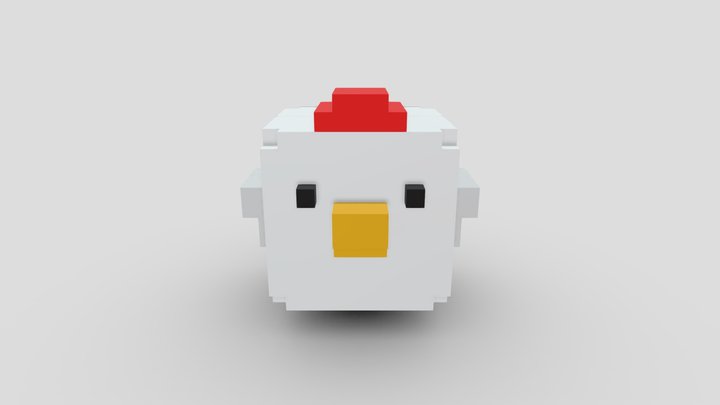 Voxel Chicken 3D Model