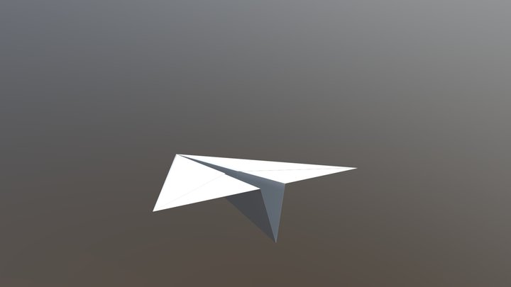 Paper Airplane 3d Powerpoint Icon 3D Model