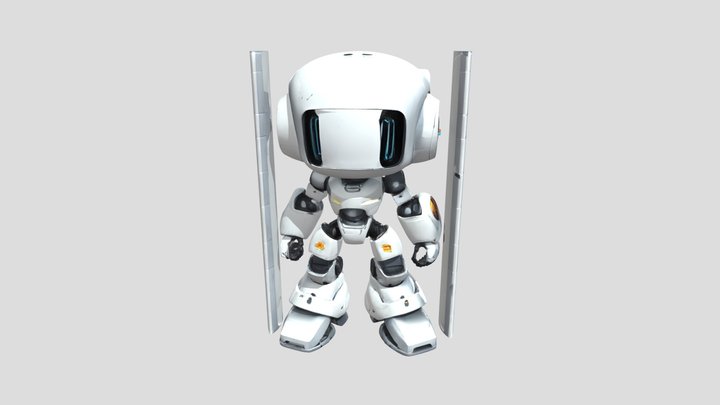 Humanoid robot figure 3D Model