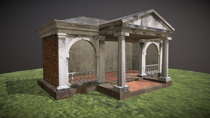 Recreation of the Doric Seat, Great Linford 3D Model