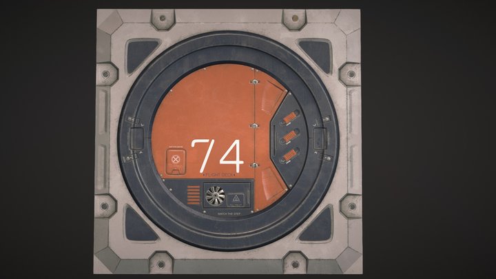sci-fi hatch 3D Model