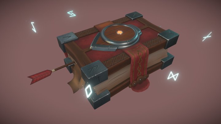 Runic Book - Hand Painted PBR 3D Model