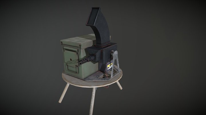 Post Apocalyptic Turret 3D Model