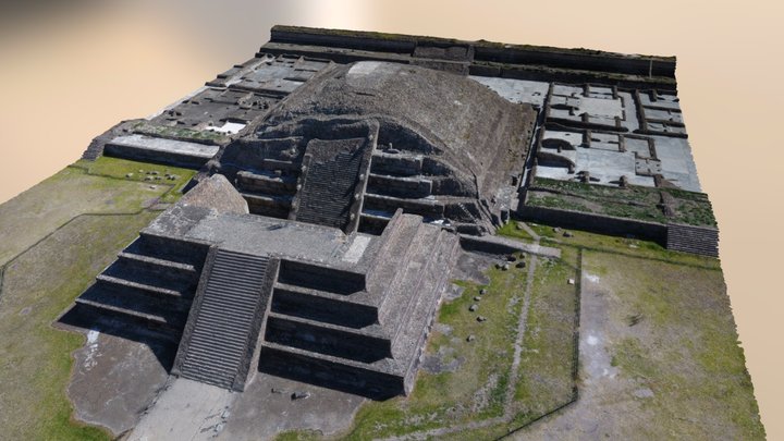 Pyramid of Quetzalcoatl, Teotihuacan. 3D Model