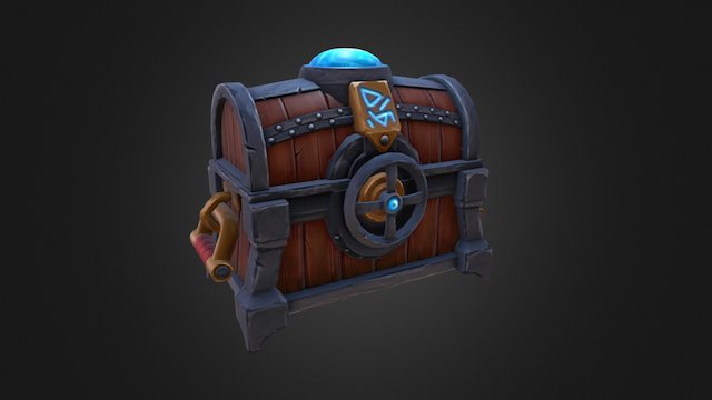 Hand Painted Loot Chest 3D Model