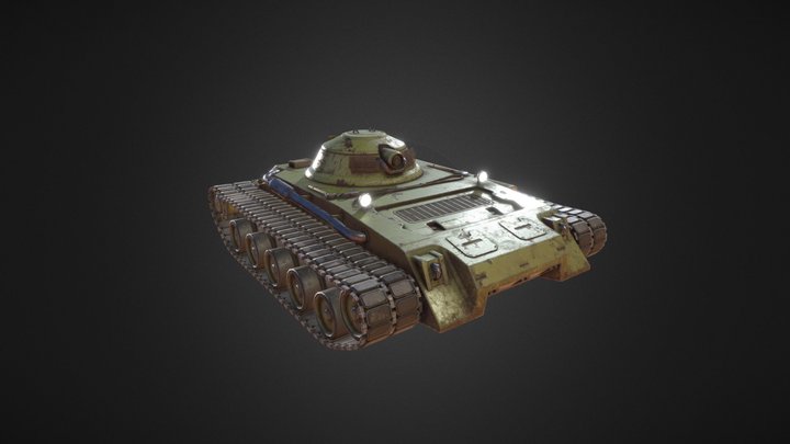 Tank-flamethrower 3D Model