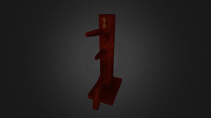 One-hour Wing Chun wooden dummy (Mook Yan Jong) 3D Model