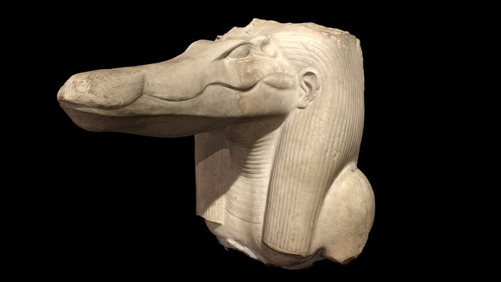 Statue of the God Sobek 3D Model