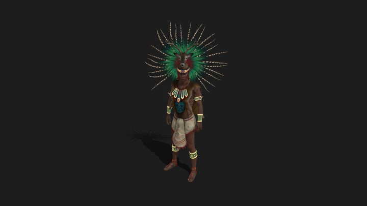 Aztec Priest 3D Model