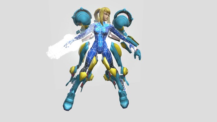 Wii - Super Smash Bros Brawl - Power Suit Samus 3D Model