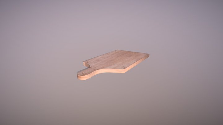 Wooden Cooking Board 3D Model