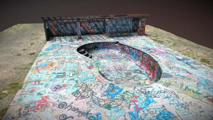 Pool Graffiti retopology 3D Model