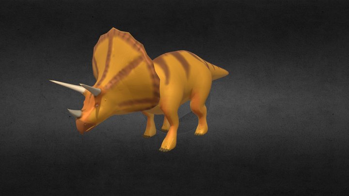 Triceratops - dinosaur - low poly 3D Model