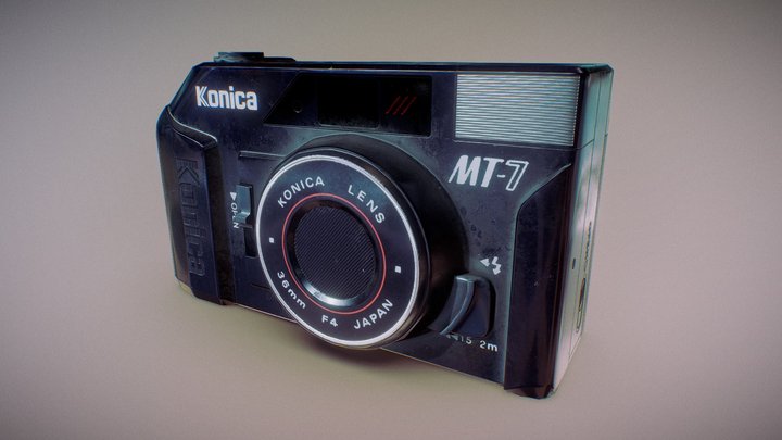 Old Film Camera - Konica MT-7 3D Model