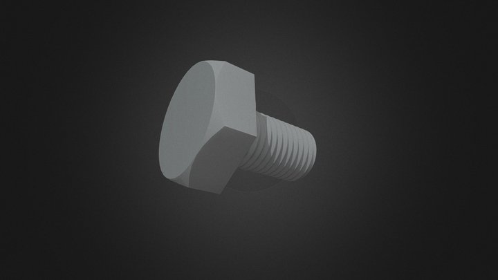 metalic Bolt (make in blender ) 3D Model