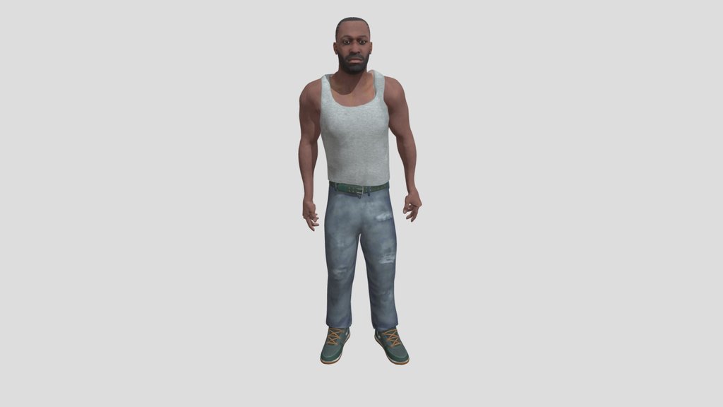 Indian Bikes Driving 3D Character Model
