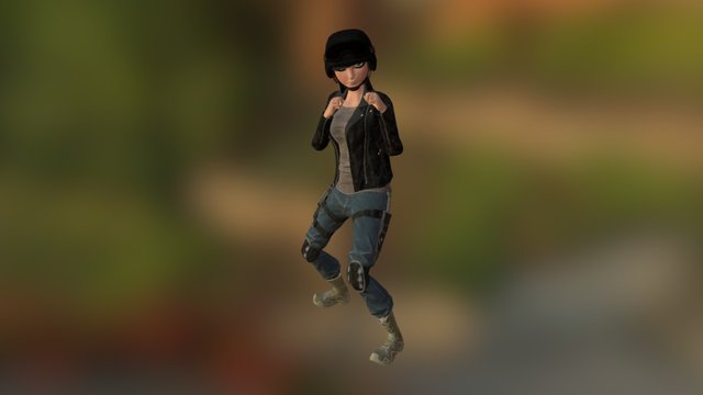 Kickin girl 3D Model