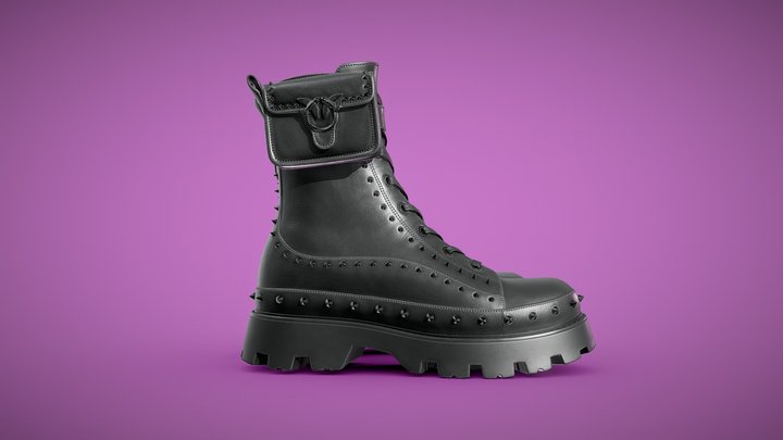 Pinko Combat Boots 3D Model