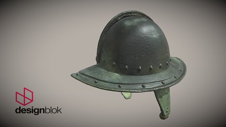 Newark Civil War Centre Morion Helmet 3D Model
