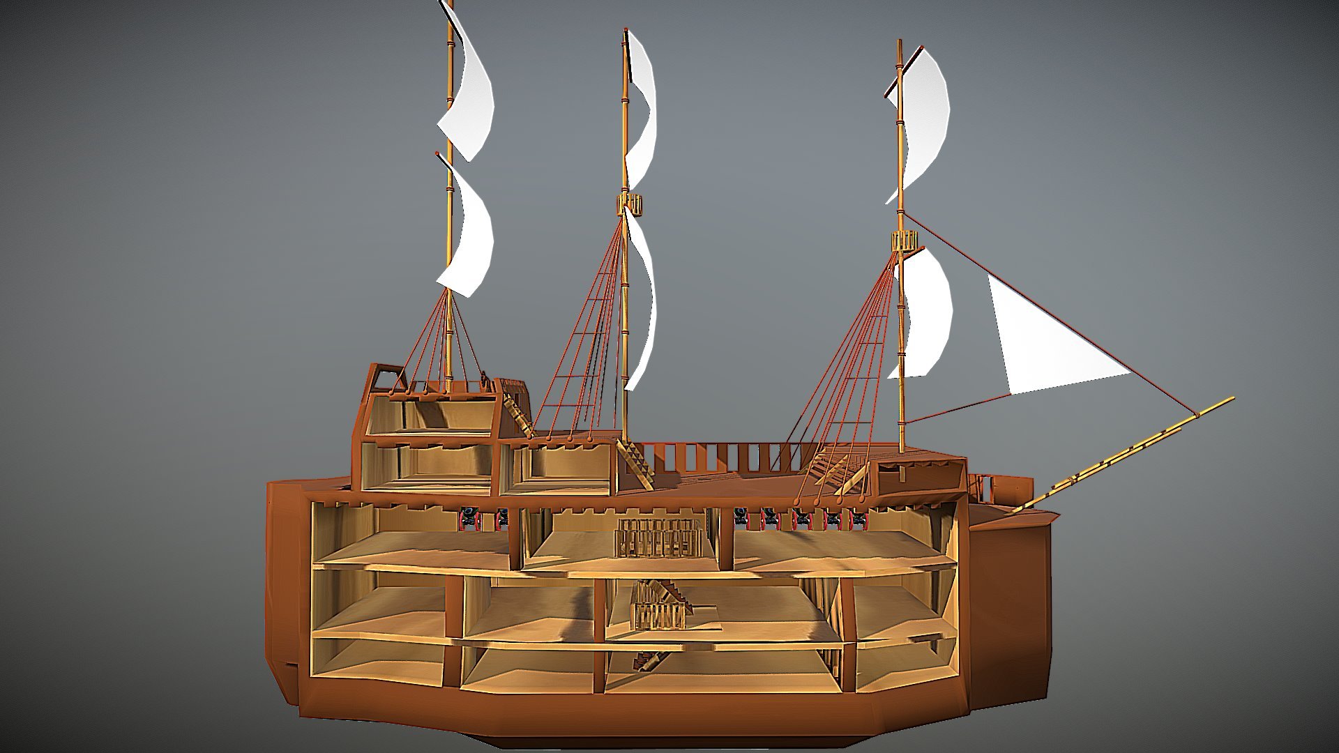 Pirate- Ship - 3D model by shockwavegamez01 [d56a3ef] - Sketchfab