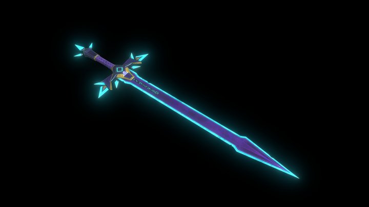Fantasy Sword Lowpoly 3D Model