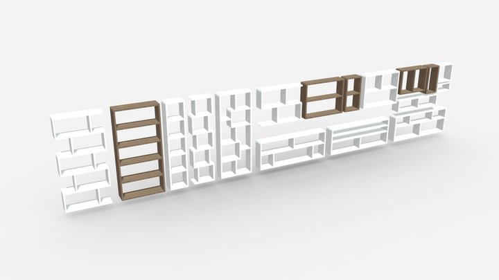 minimalist shelves furniture /Mueble minimalista 3D Model