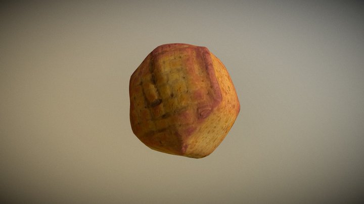 Hungarian "Salt Biscuit" called "Pogaca" 3D Model