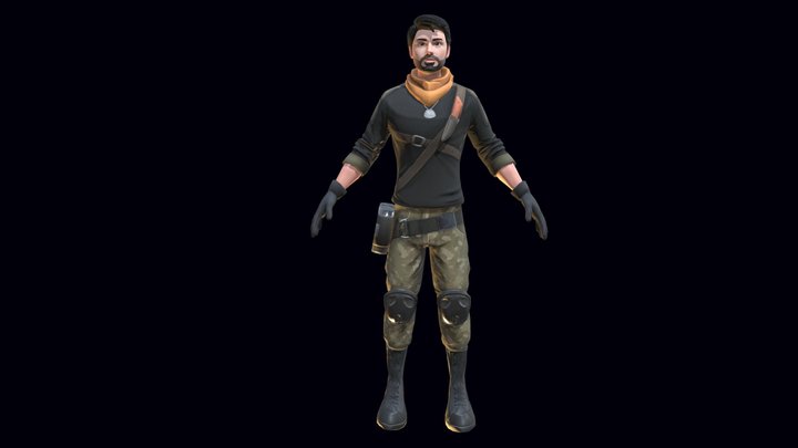 3D Young Man Clark - Human Cartoon Character 3D Model